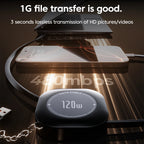 120W USB C Retractable Cable Fast Charge with USB Data Cord Adapter for Phone