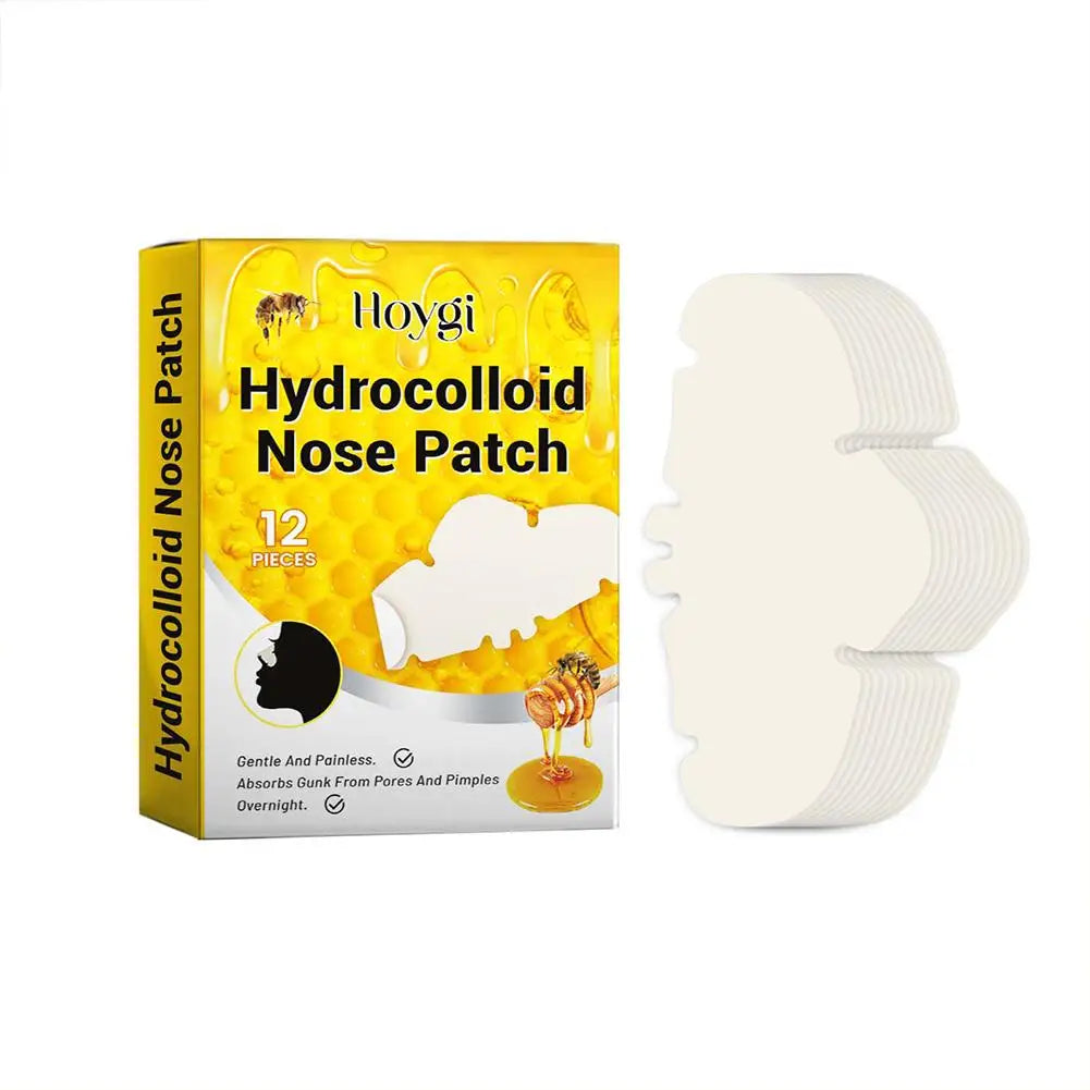 12Pcs/24Pcs Hydrocolloid Nose Patches for Blackheads, Whiteheads & Oil Control