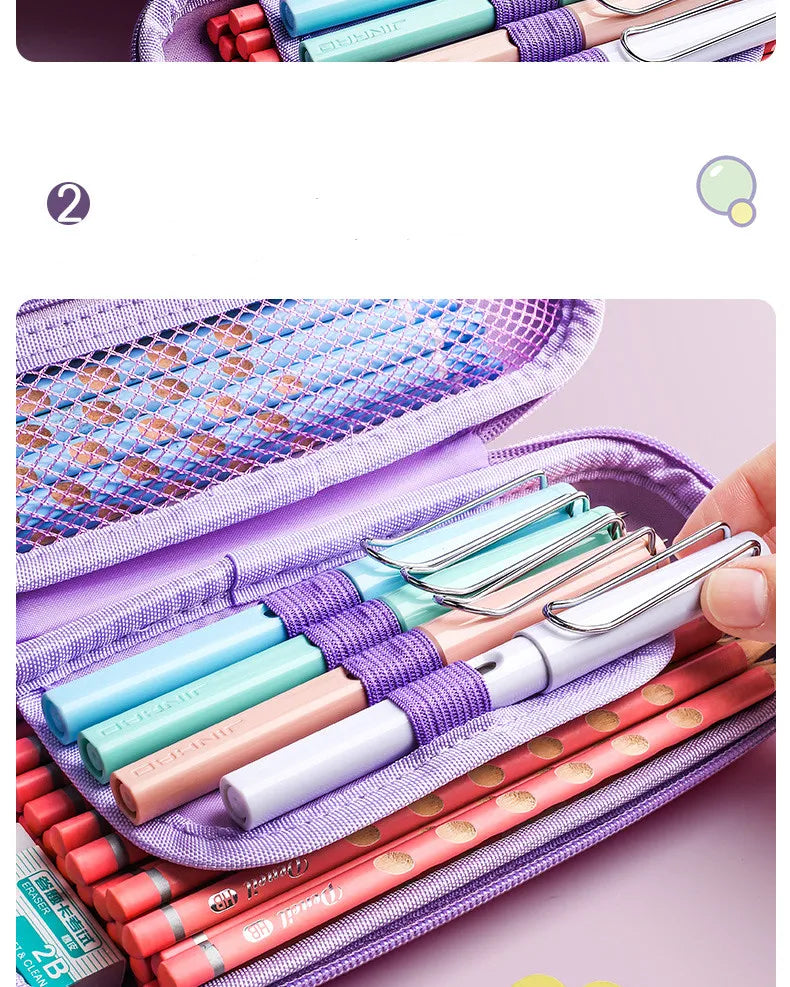 3D Unicorn Pencil Case Cute EVA Cartoon Stationery Box for Girls
