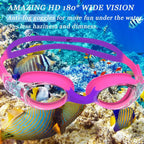 Kids Swimming Goggles Anti-Fog UV Protection Ages 3-14