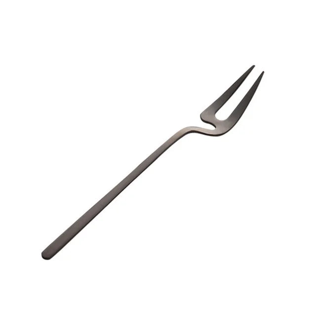 Stainless Steel Fruit Fork Dessert, Salad & Cocktail Pickle Fork Tableware
