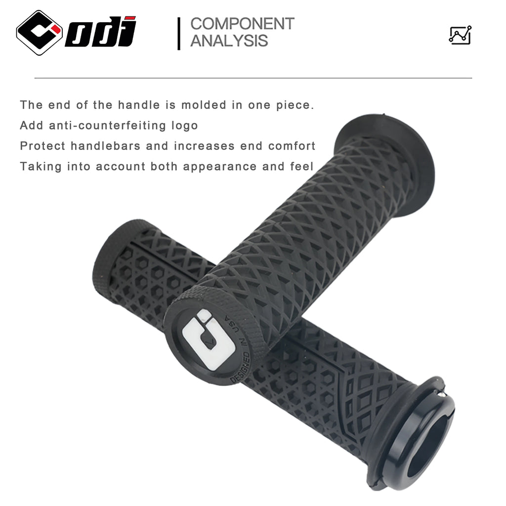 ODI VS-21 Lock-On MTB Grips Waffle Anti-Slip Shockproof Silicone