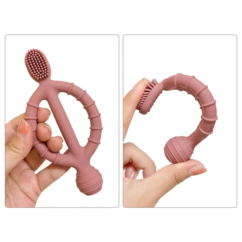 Baby Silicone Teether & Training Toothbrush BPA Free