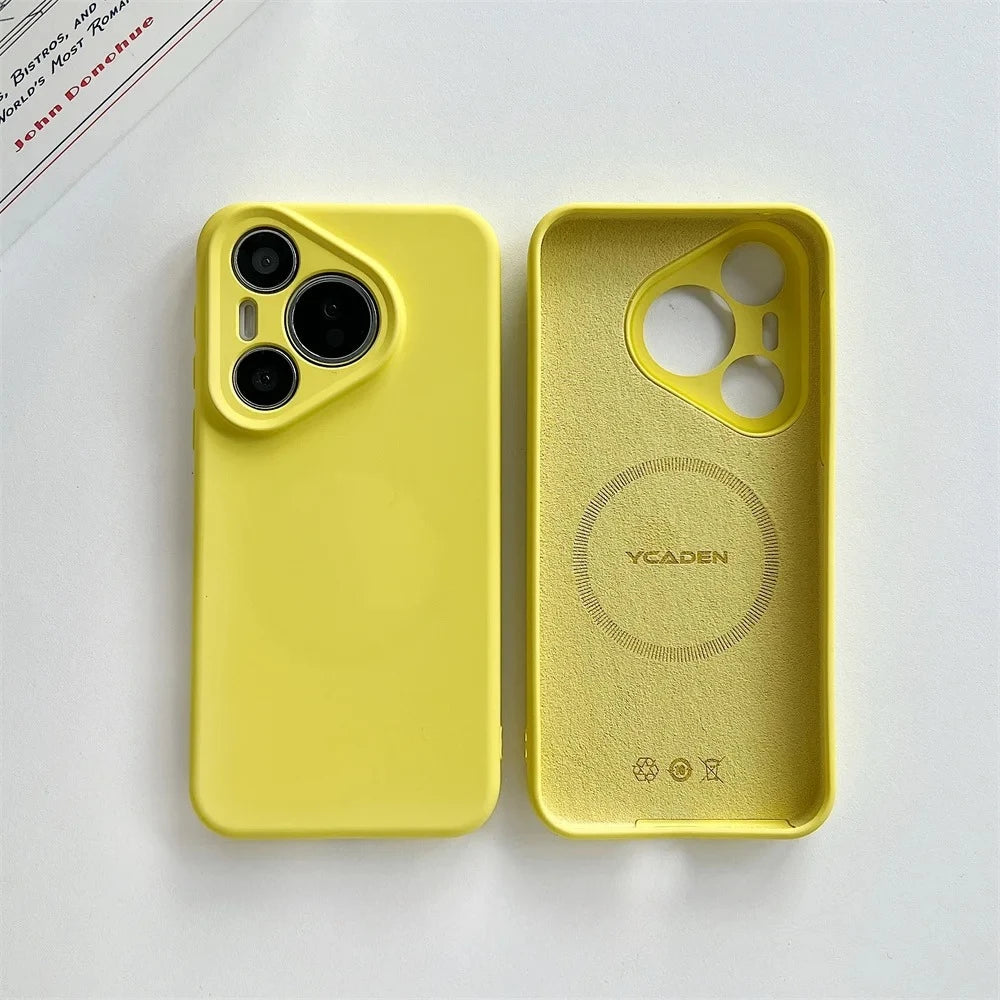Luxury MagSafe Liquid Silicone Case for Huawei Pura 80 Pro & 80 Ultra