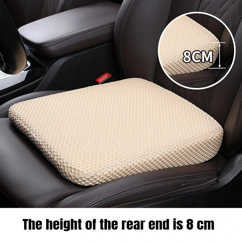Thickened Car Seat Booster Cushion Memory Foam 3D Mesh Breathable Pad