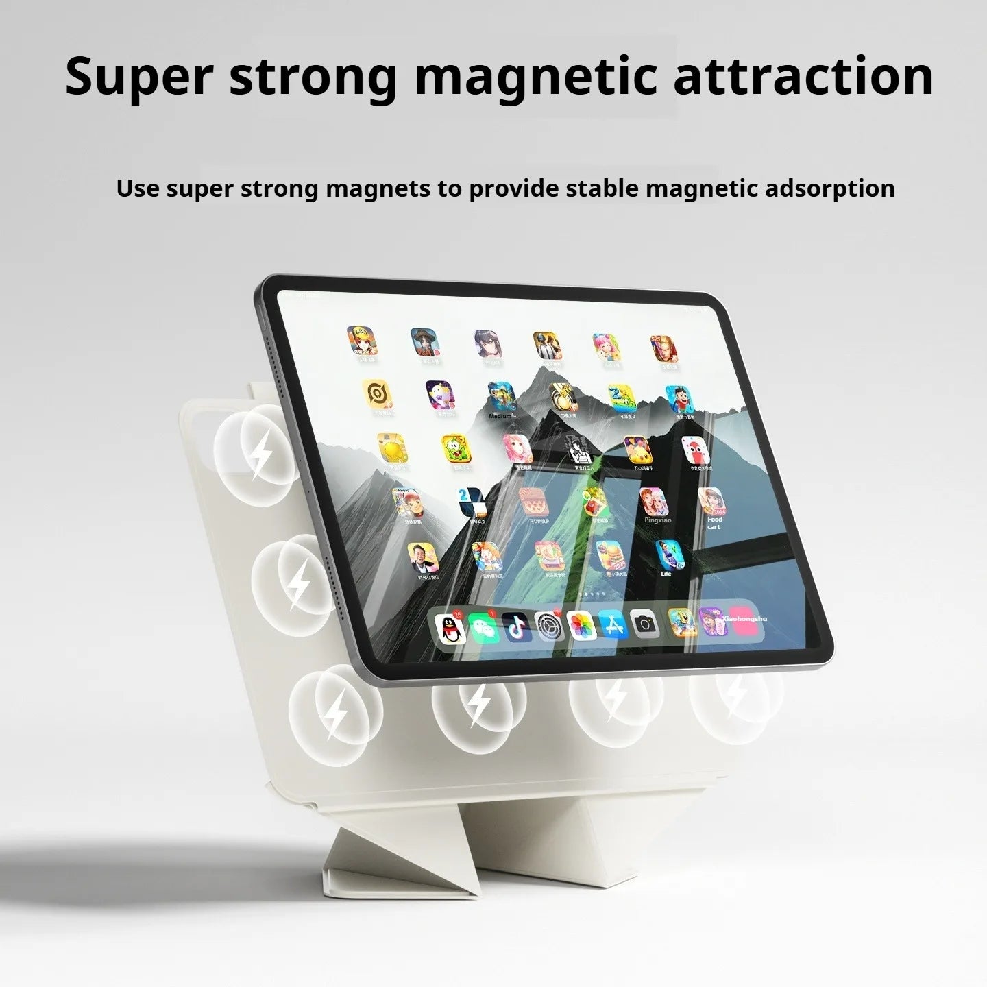 Magnetic Smart Folio Case for iPad Air Pro 13 Mini A17 Pro Cover