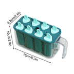 8 Grid Silicone Ice Pop Mold – Reusable DIY Ice Lolly Maker Tray