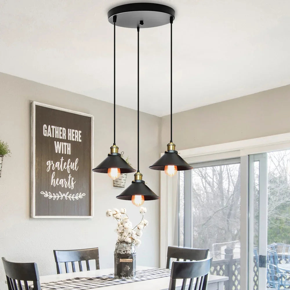 Retro Loft Pendant Light E27 Industrial Hanging Lamp