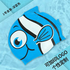 Cartoon Clownfish Kids Silicone Swimming Cap Waterproof Swim Hat