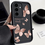 Gold Butterfly TPU Case for Samsung Galaxy S22 S23 S24 S25 S26
