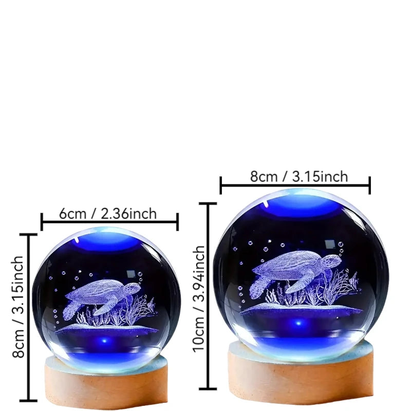 Deep Sea Turtle Crystal Ball Night Light LED Lamp