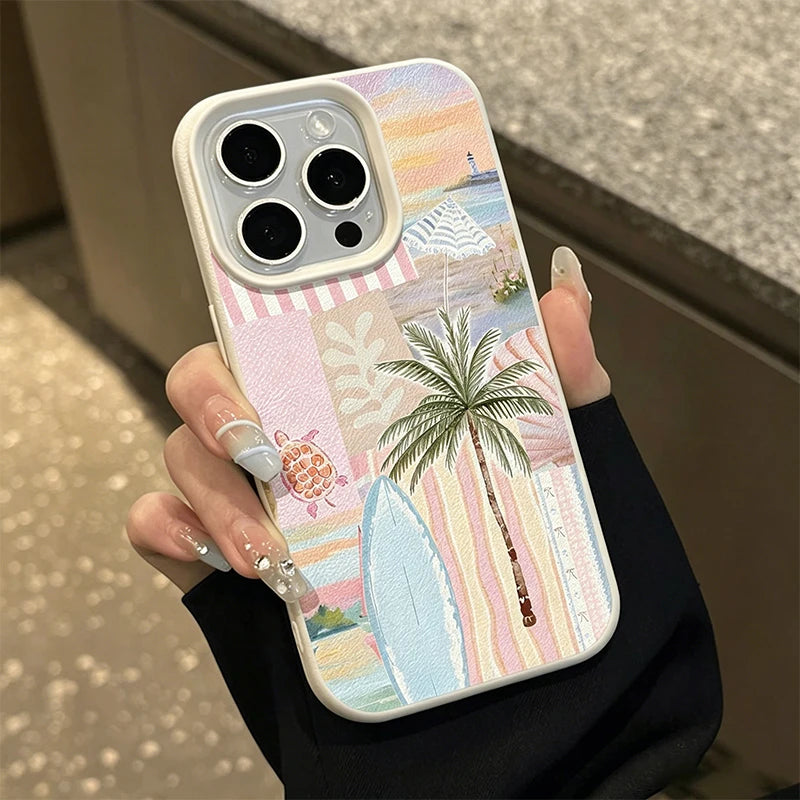 Palm Tree Silicone Case for Xiaomi 13T 14T 15T Poco F5 F6 F7 X7 Cover