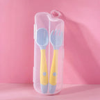 Baby Silicone Spoon & Fork Set Soft Bendable Toddler Feeding Utensils