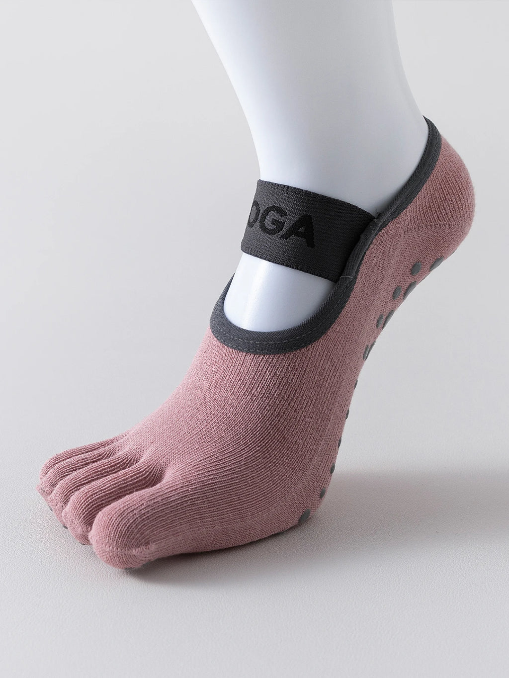 Women Five Toe Yoga Socks Non Slip Grip Pilates Fitness Barre Dance