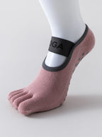 Women Five Toe Yoga Socks Non Slip Grip Pilates Fitness Barre Dance