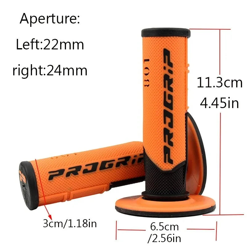 Universal 22-24mm Motorcycle Handle Grips Anti-Slip Waterproof