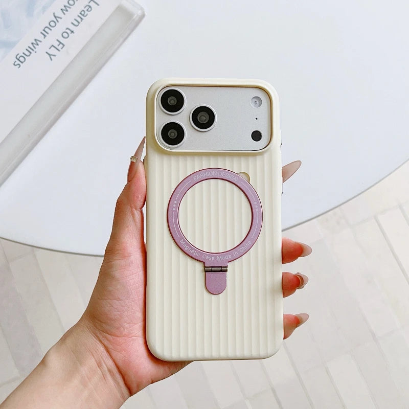 MagSafe Corrugated PC Case for iPhone 17 16 15 14 13 12  Pro Max
