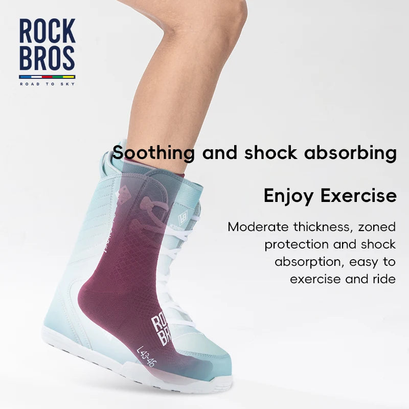 ROCKBROS Cycling Socks Breathable Shock-Absorbing Sports Socks 2 Pairs