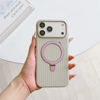 MagSafe Corrugated PC Case for iPhone 17 16 15 14 13 12  Pro Max