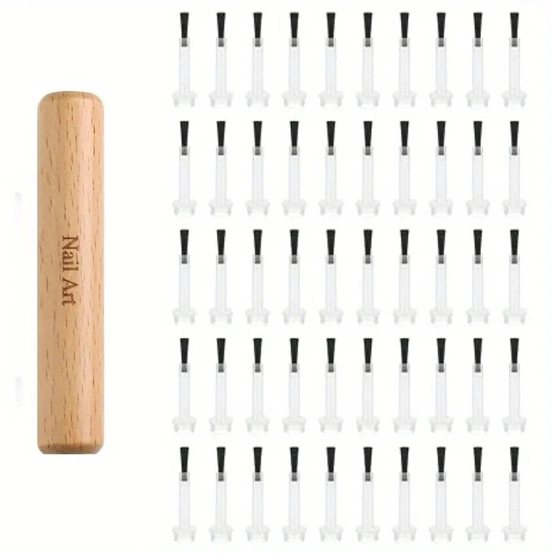 Professional Nail Art Brush Set Wooden Grip Gel Polish Painting Tools