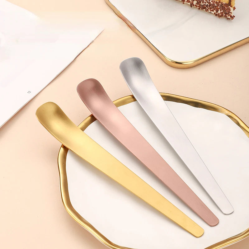 Flat Stainless Steel Coffee Spoon Set Tea Stirrer Dessert Spoons