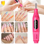 LINMANDA 6 in 1 Electric Nail Drill Kit Portable Manicure File Machine