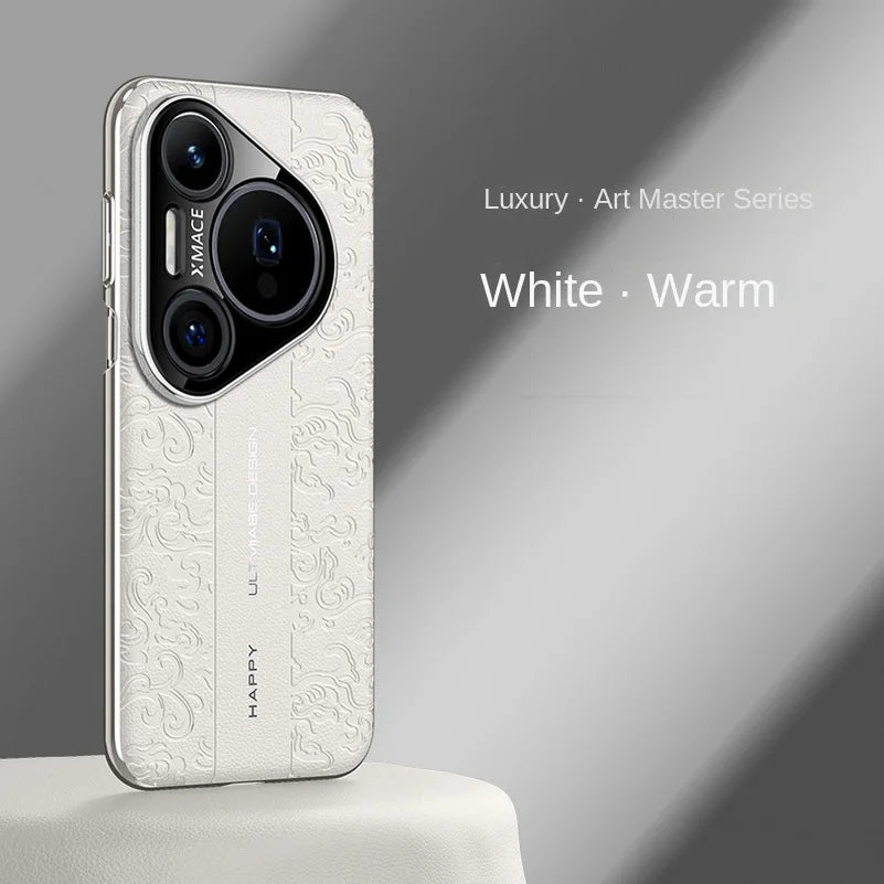 Embossed Leather Case for Huawei Pura 80 70 Ultra Pro & P60 Cover