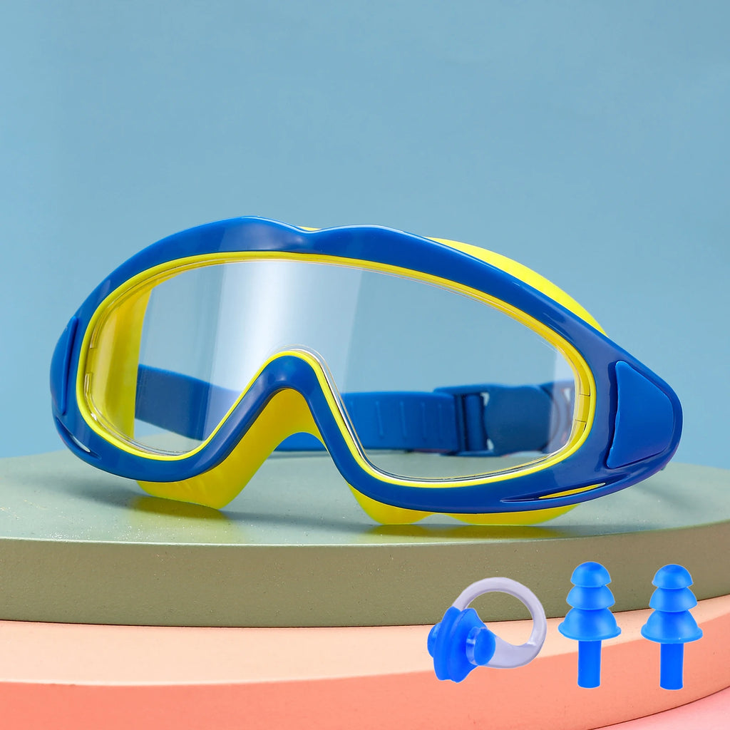 Kids Swimming Goggles Anti-Fog UV Protection Wide View