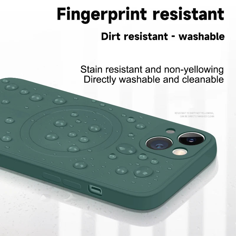 MagSafe Silicone Case for iPhone 11 12 13 14 15 Pro Max XR XS