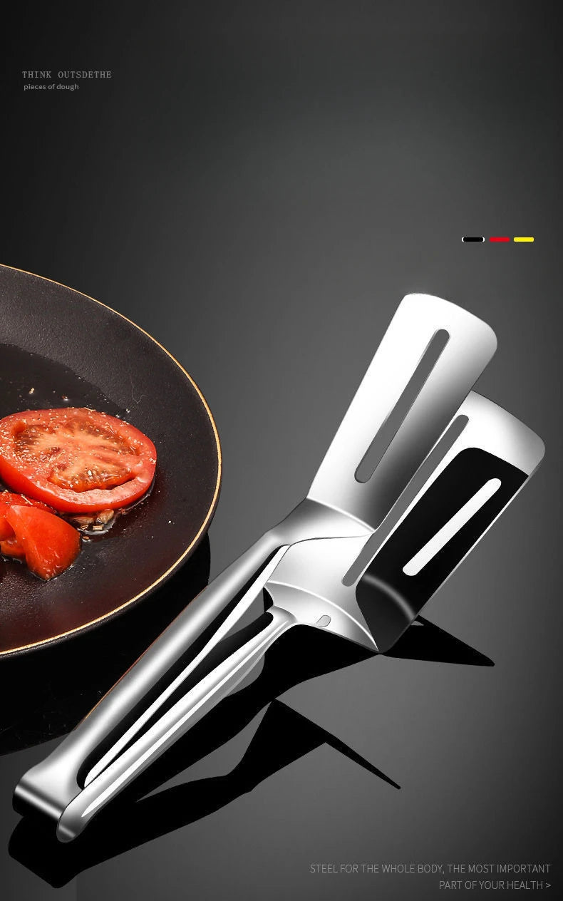 304 Stainless Steel Kitchen Tongs UK Steak BBQ Food Clip Tool