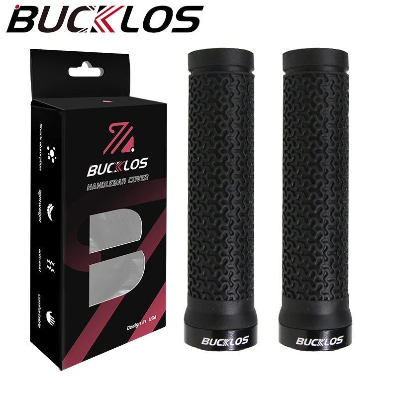 MTB Handlebar Grips Lock-On Anti-Slip Soft Rubber Shock Absorb