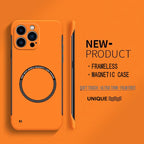 Magnetic Frameless Case for iPhone 15 14 13 12 11 Pro Max