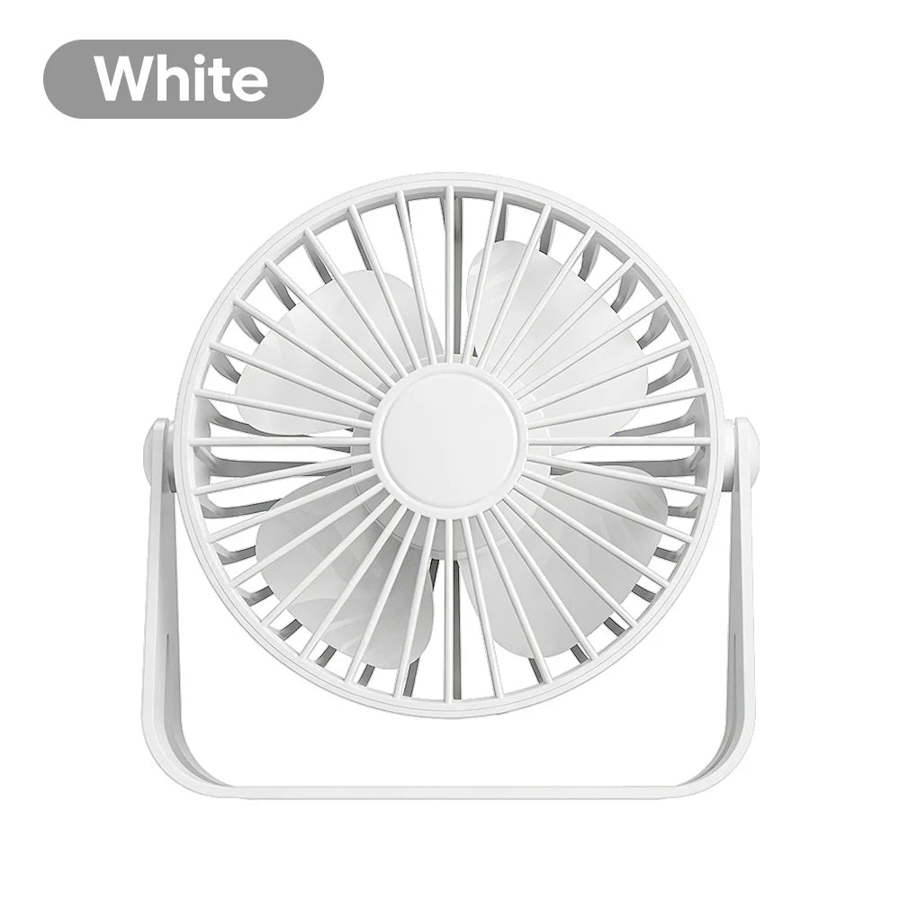 Mini USB Desk Fan UK 360° Adjustable Portable Cooling Fan