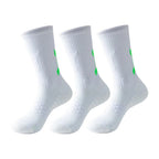 Men Cushioned Basketball Socks Long Breathable Badminton Sports Crew