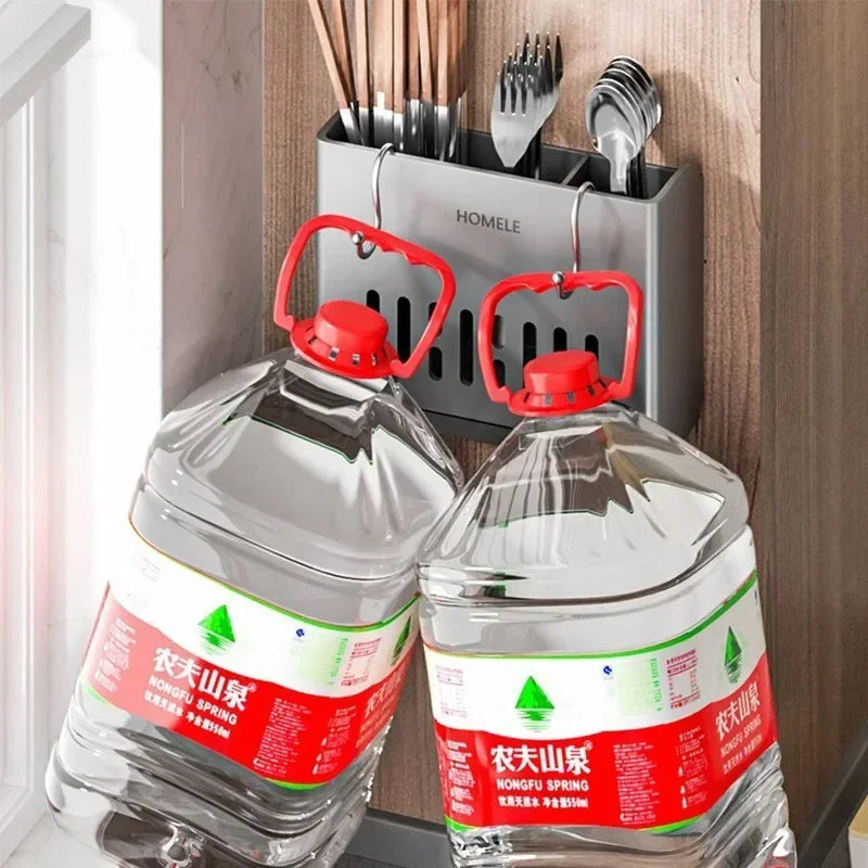 Wall Mounted Cutlery Holder Utensil Drain Rack