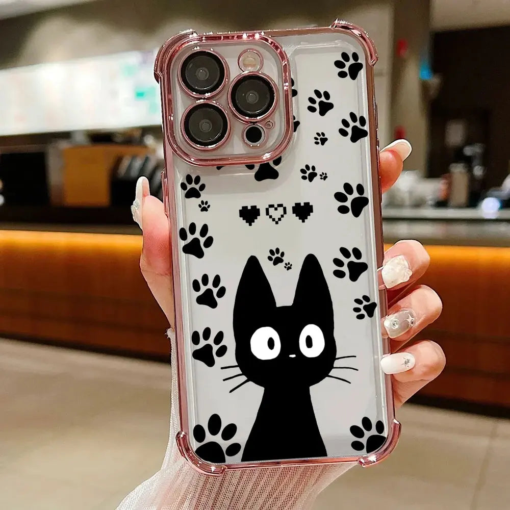 Cute Cartoon Cat Case for Xiaomi 14 15 15T 17T Pro Poco F5 F7 F8 X7
