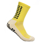 Men Non Slip Grip Football Socks Mid Calf Anti Slip Sports Running