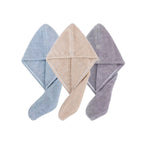 Absorbent Hair Towel Wrap Button Fast Dry Hair Turban for Women