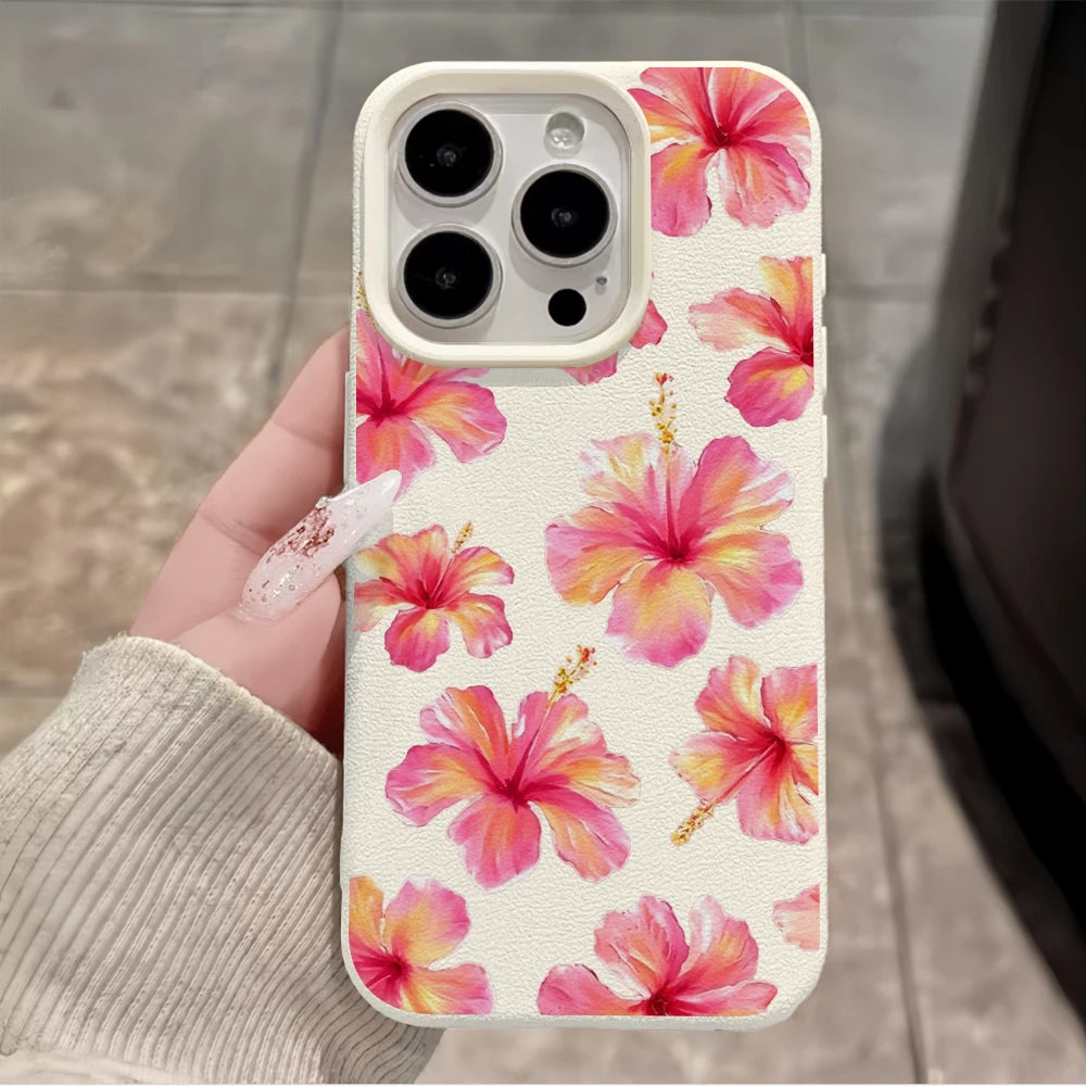 Bright Colorful Flower Case for iPhone 17 16 15 14 13 12 Pro Max Cover