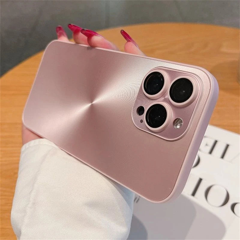 Laser Aurora Matte CD Case for iPhone 11 12 13 14 15 16 Pro Max
