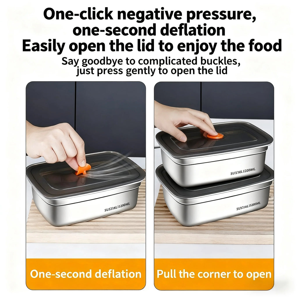 Stainless Steel Camping Lunch Box Leakproof Large Capacity Bento Box