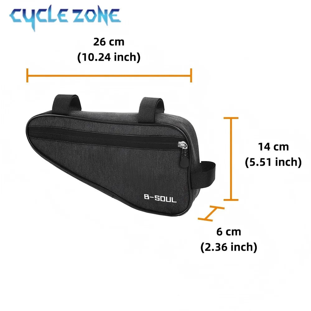 Bicycle Triangle Frame Bag MTB Waterproof Front Tube Storage Pouch