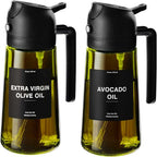 2-in-1 Olive Oil Sprayer Bottle Spray & Pour 470ML Glass Dispenser
