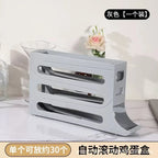30 Egg Rolling Storage Box 3 Tier Fridge Rack