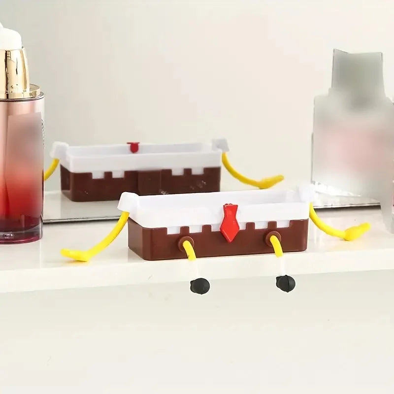 Kitchen Sink Drainage Rack Wall-Mounted Sponge & Brush Holder