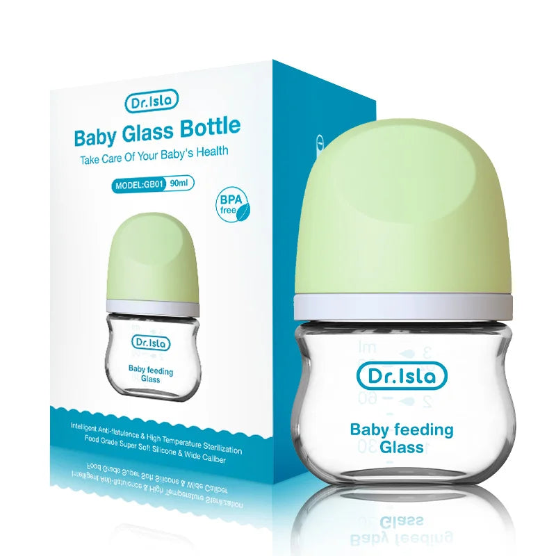 MAMIJOY Anti-Choke Glass Baby Bottle BPA Free