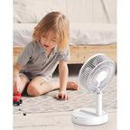 8 Inch Portable Desk Fan UK Oscillating Foldable Cooling Fan