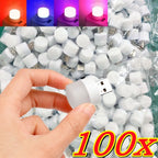 LED Night Light Mini Portable Colorful USB Plug Round Book Lamp