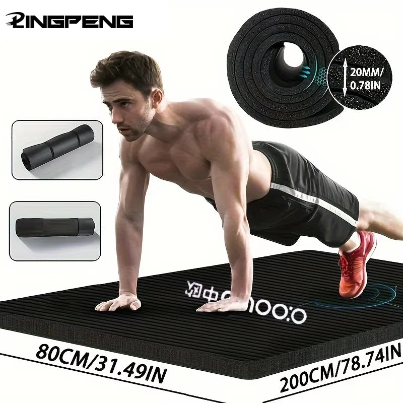 15 20mm Thick NBR Yoga Mat Non Slip Gym Fitness Camping Mat