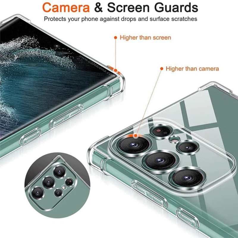 Clear Shockproof Case for Samsung Galaxy S21 S22 S23 S24 S25